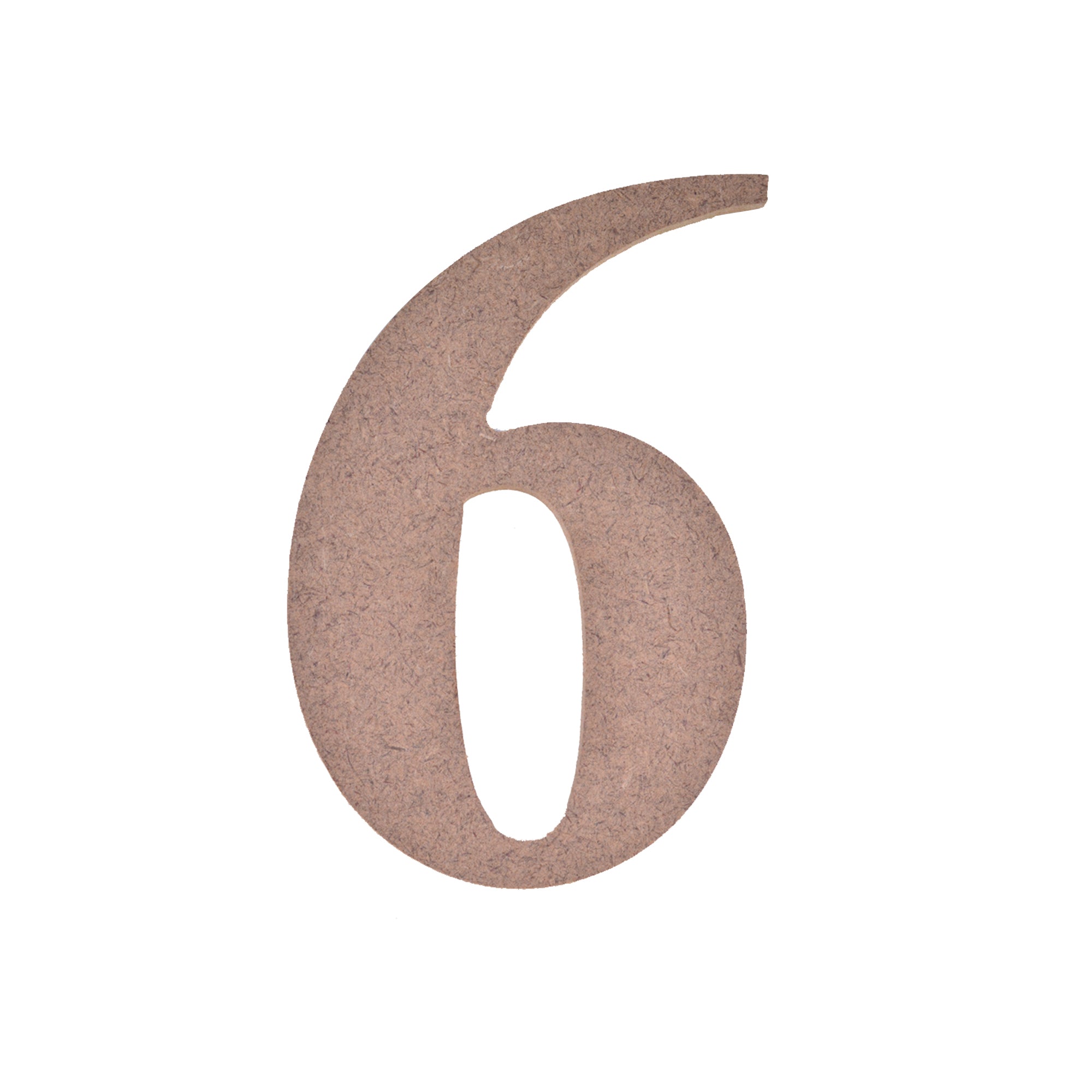 MDF Numerical 6 2.6 X 4Inch 5.5Mm Thick 1Pc Lb