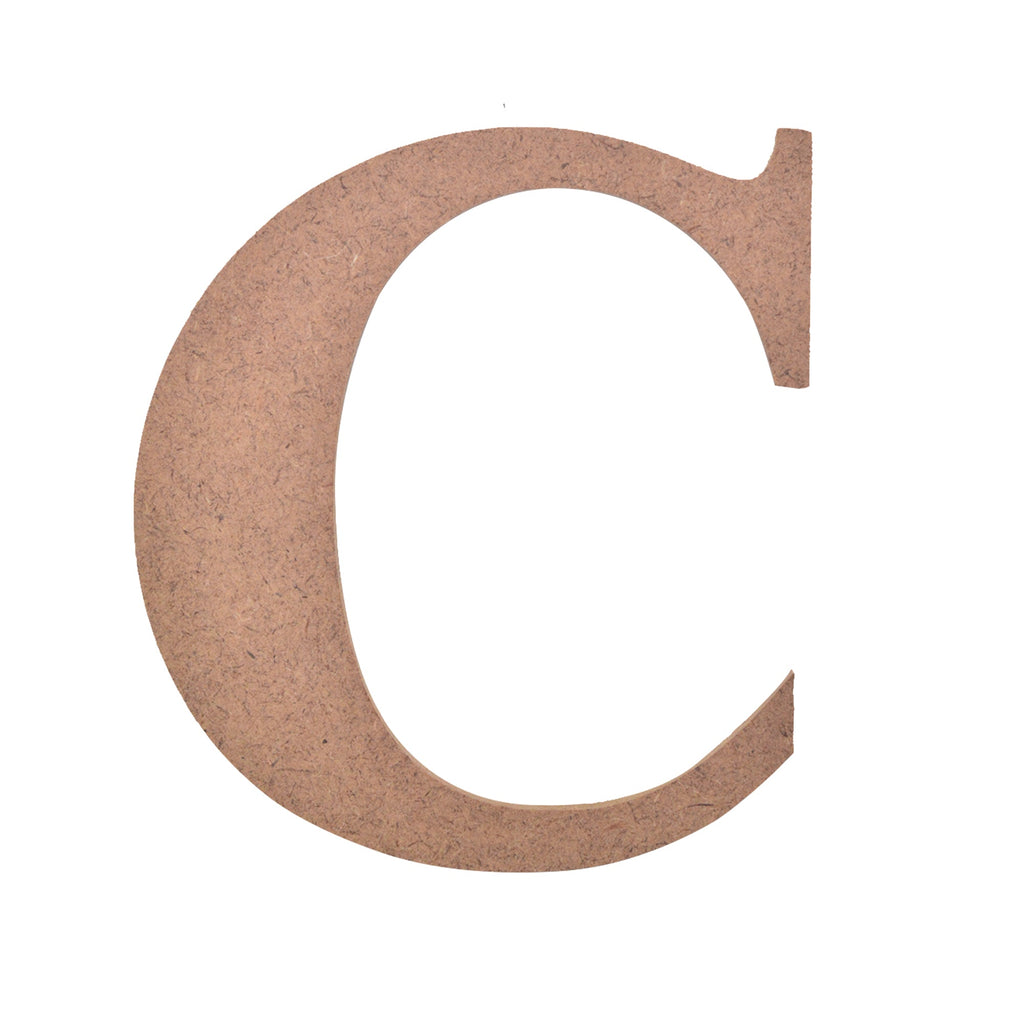 MDF Alphabet Upper Case C 3 X 4Inch 5.5Mm Thick 1Pc Lb