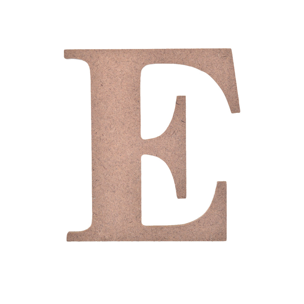 MDF Alphabet Upper Case E 3 X 4Inch 5.5Mm Thick 1Pc Lb
