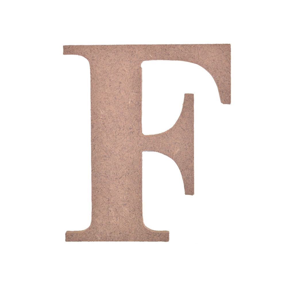 MDF Alphabet Upper Case F 3 X 4Inch 5.5Mm Thick 1Pc Lb