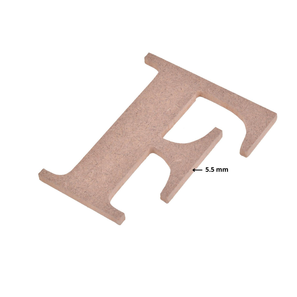 MDF Alphabet Upper Case F 3 X 4Inch 5.5Mm Thick 1Pc Lb