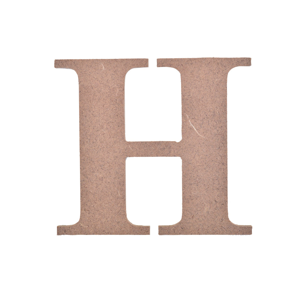 MDF Alphabet Upper Case H 4.5 X 4Inch 5.5Mm Thick 1Pc Lb
