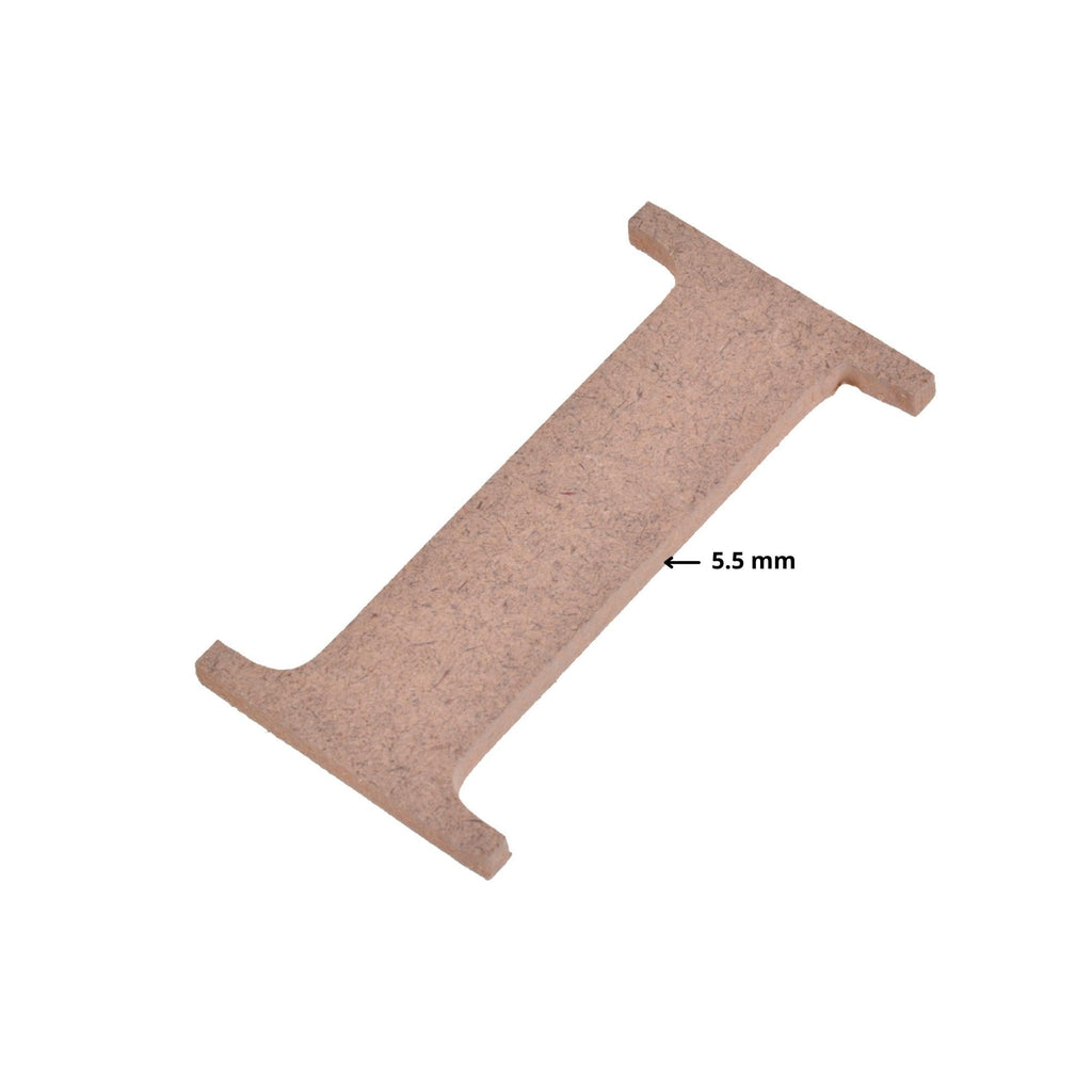 MDF Alphabet Upper Case I 2 X 4Inch 5.5Mm Thick 1Pc Lb