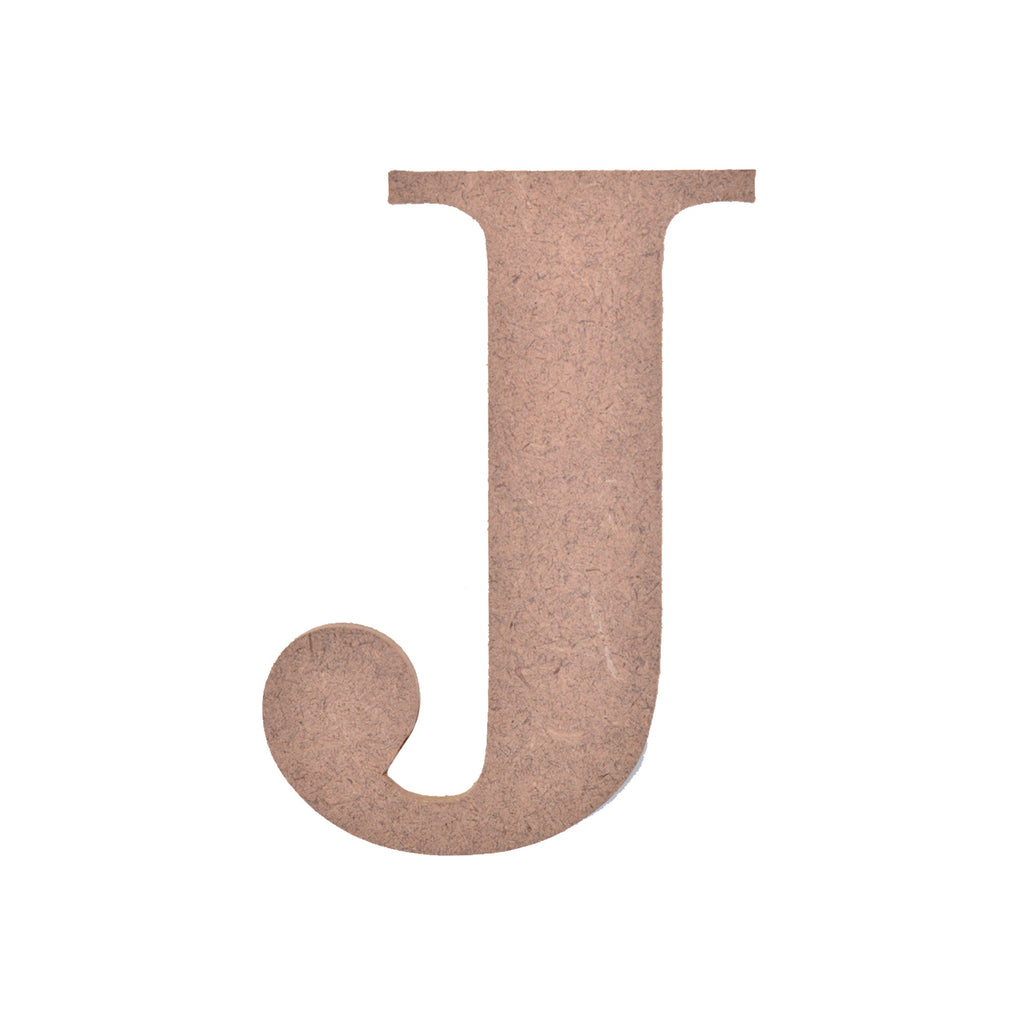 MDF Alphabet Upper Case J 2 X 4Inch 5.5Mm Thick 1Pc Lb