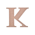 MDF Alphabet Upper Case K 4.5 X 4Inch 5.5Mm Thick 1Pc Lb