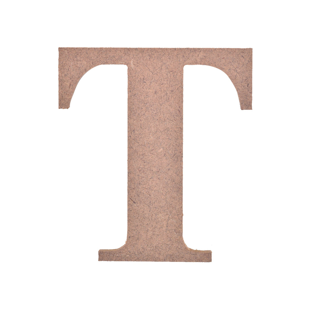 MDF Alphabet Upper Case T 3.5 X 4Inch 5.5Mm Thick 1Pc Lb