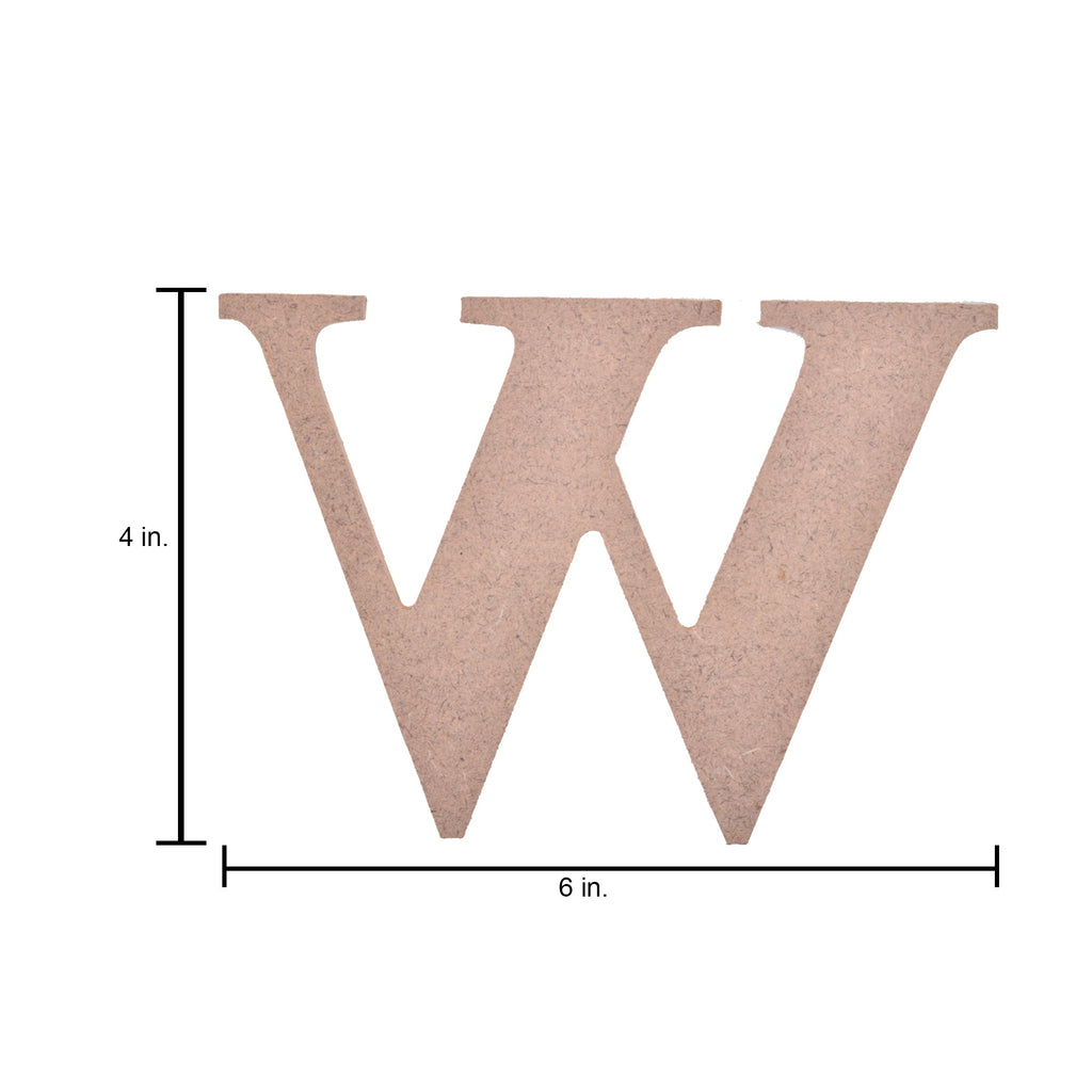 MDF Alphabet Upper Case W 6 X 4Inch 5.5Mm Thick 1Pc Lb