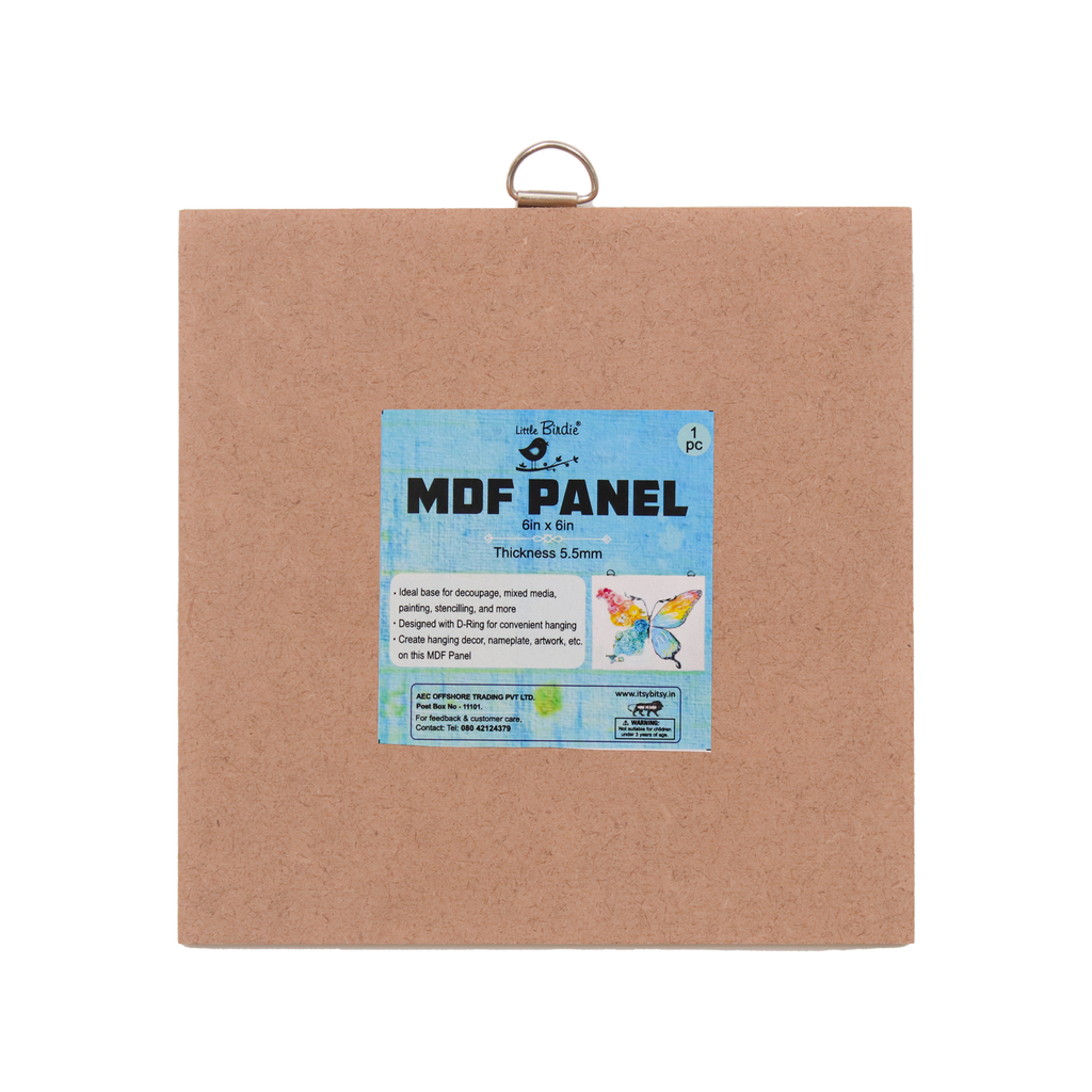 MDF Hanging Panel With D Ring 6 X 6Inch 5.5Mm Thick 1Pc Sw Lb