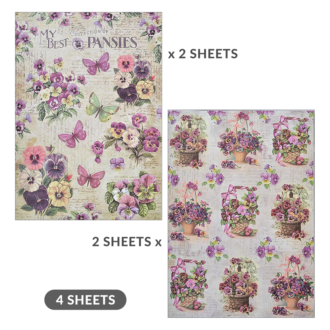 Little Birdie Decoupage Paper A4size, 4sheets, 70 gsm - Pretty