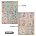 Little Birdie Decoupage Paper A4size, 4sheets, 70 gsm - Cupcake