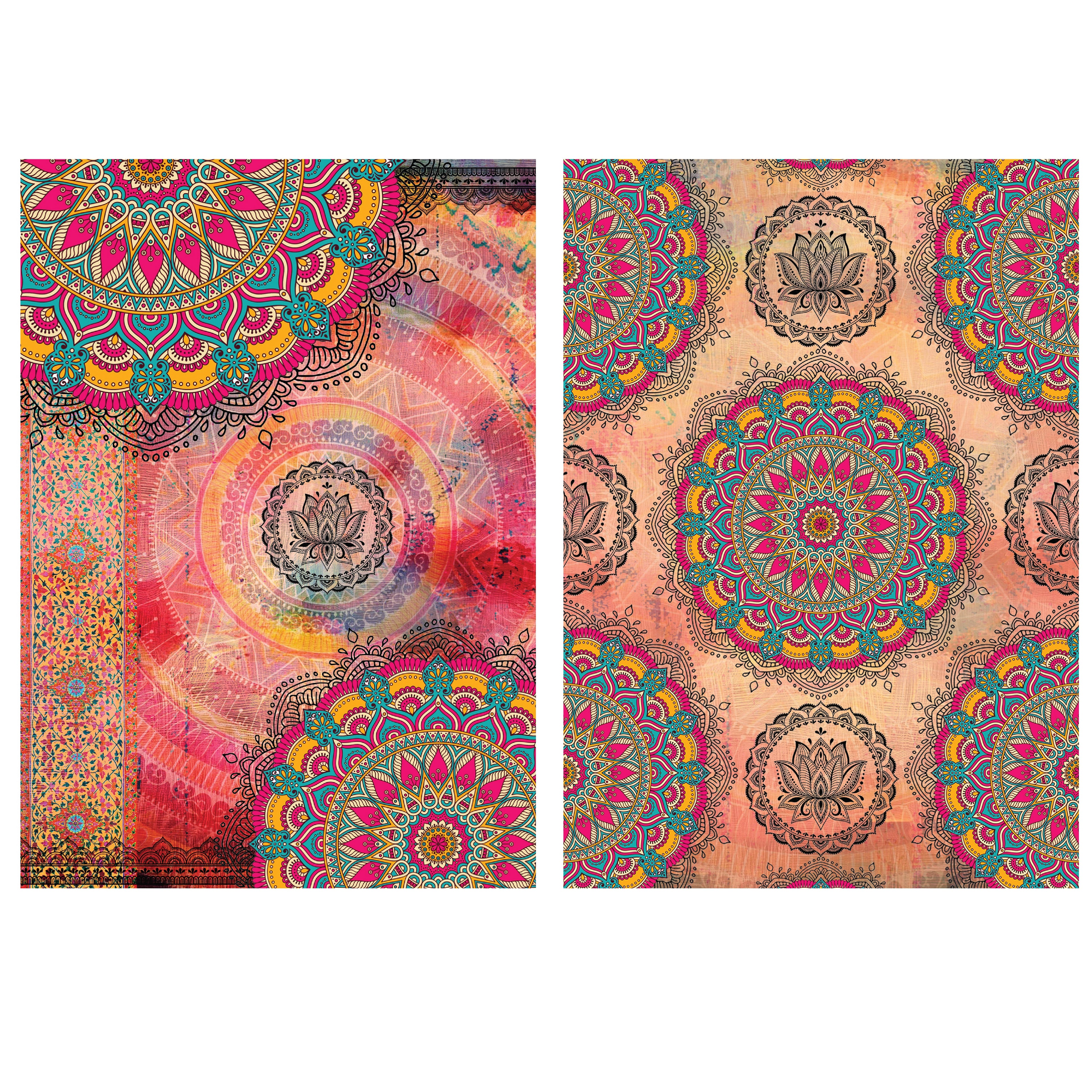 Filament Decoupage Paper A4 Lotus Mandala 2Sheets