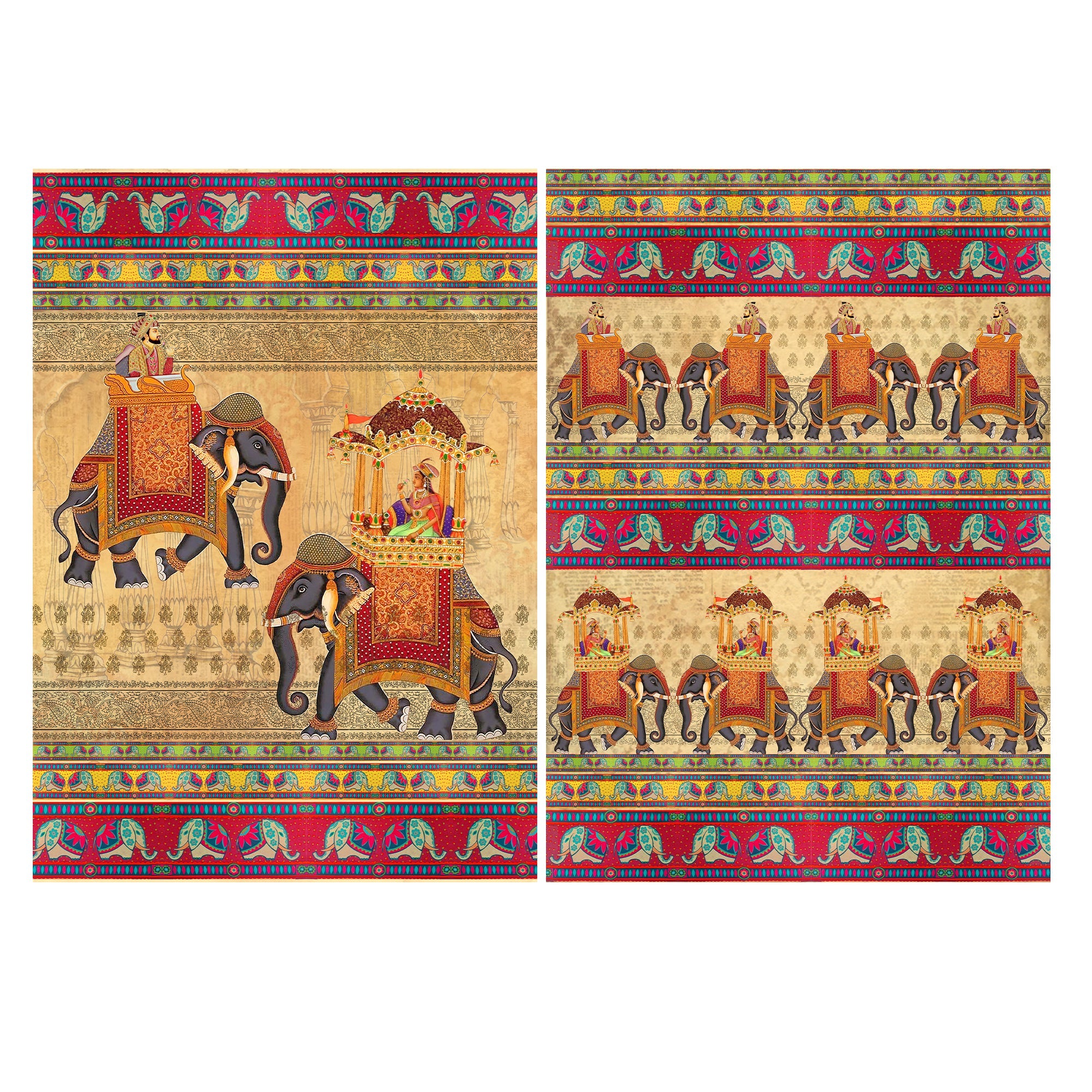 Filament Decoupage Paper A4 Elephant Journey 2Sheets