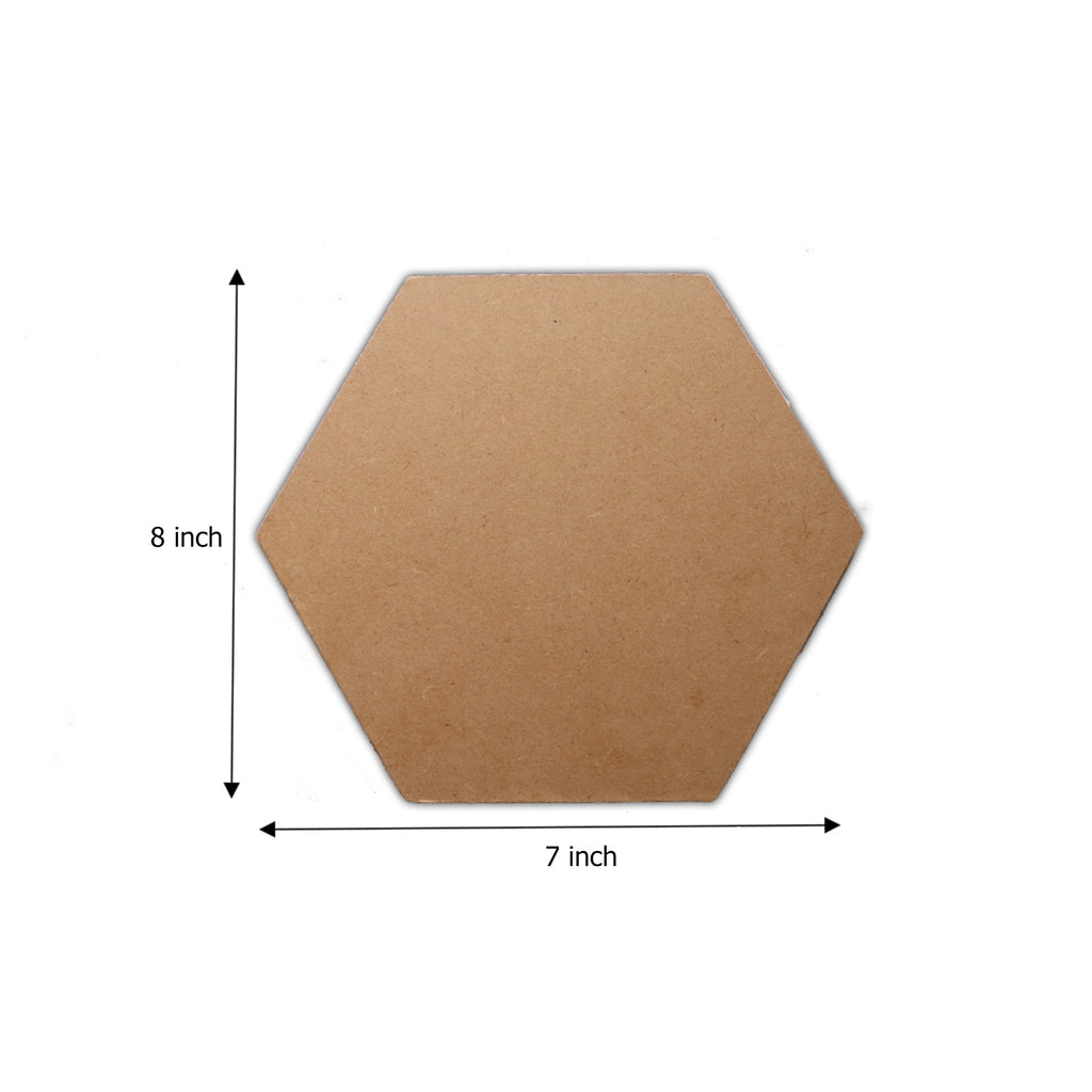 MDF Blank Hexagon 8 X 8Inch 5.5Mm Thick 1Pc Lb
