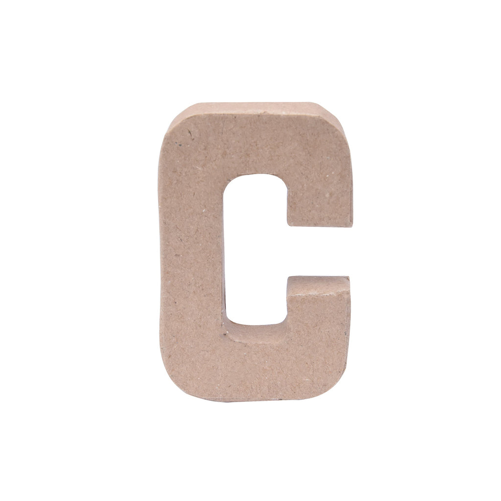 Paper Mache Alphabet C Approx 2.5 X 4 X 0.78Inch 1Pc Lb