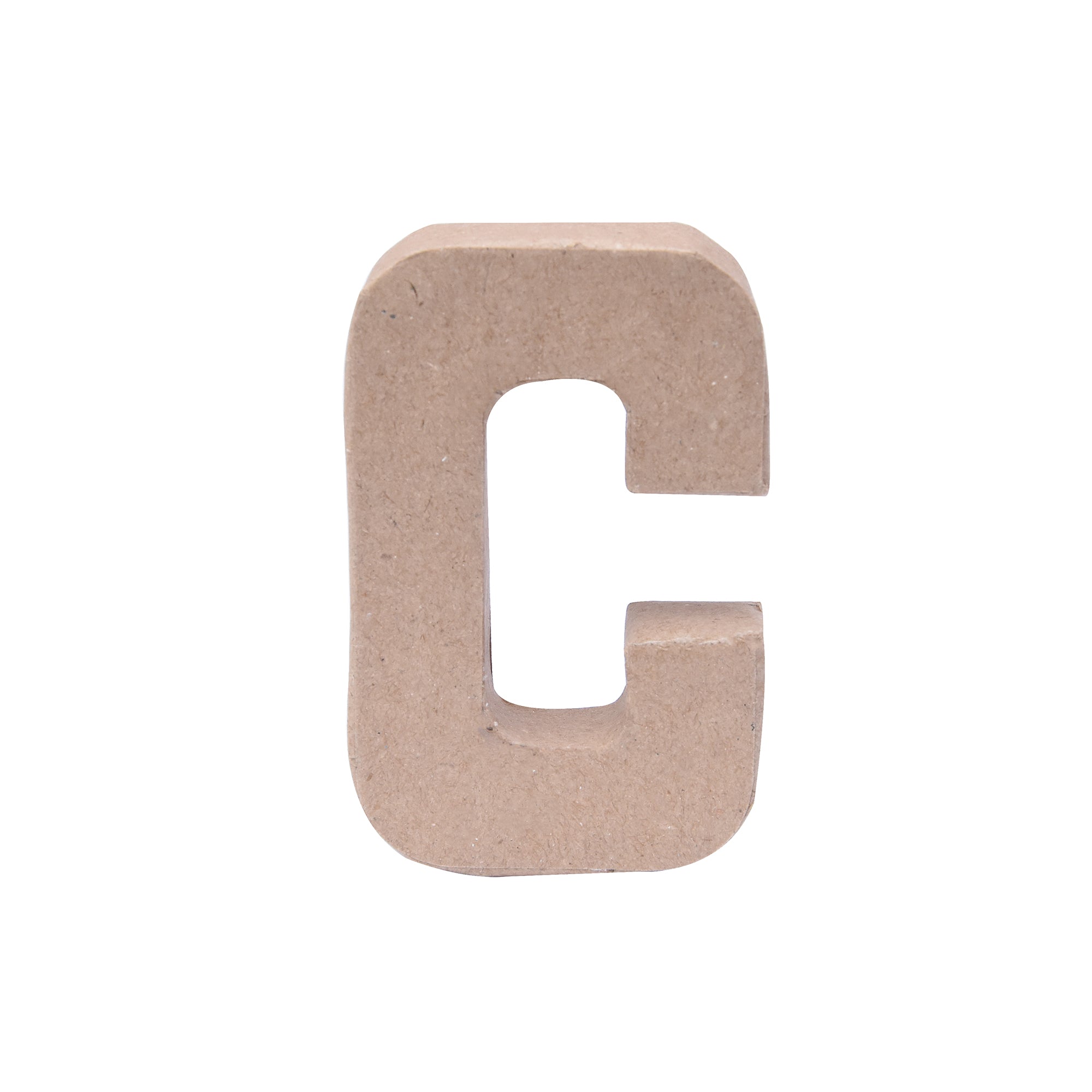 Paper Mache Alphabet C Approx 2.5 X 4 X 0.78Inch 1Pc Lb