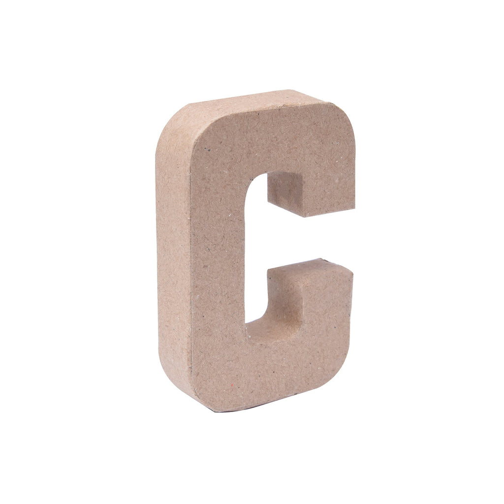 Paper Mache Alphabet C Approx 2.5 X 4 X 0.78Inch 1Pc Lb