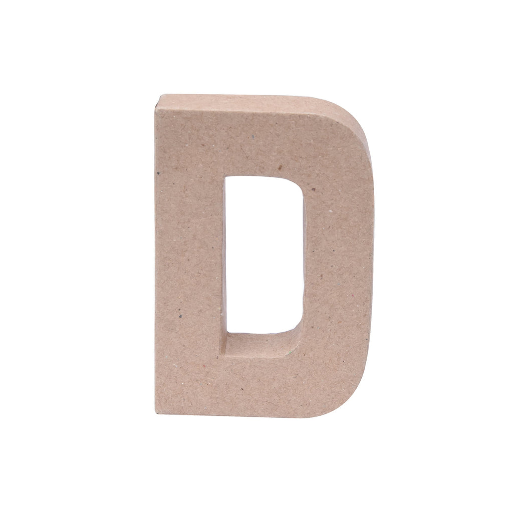 Paper Mache Alphabet D Approx 2.6 X 4 X 0.78Inch 1Pc Lb