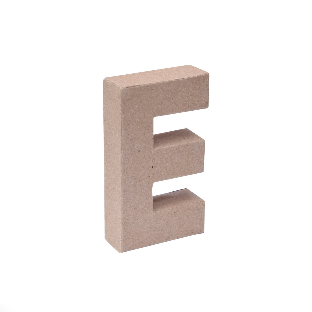 Paper Mache Alphabet E Approx 2.2 X 4 X 0.78Inch 1Pc Lb
