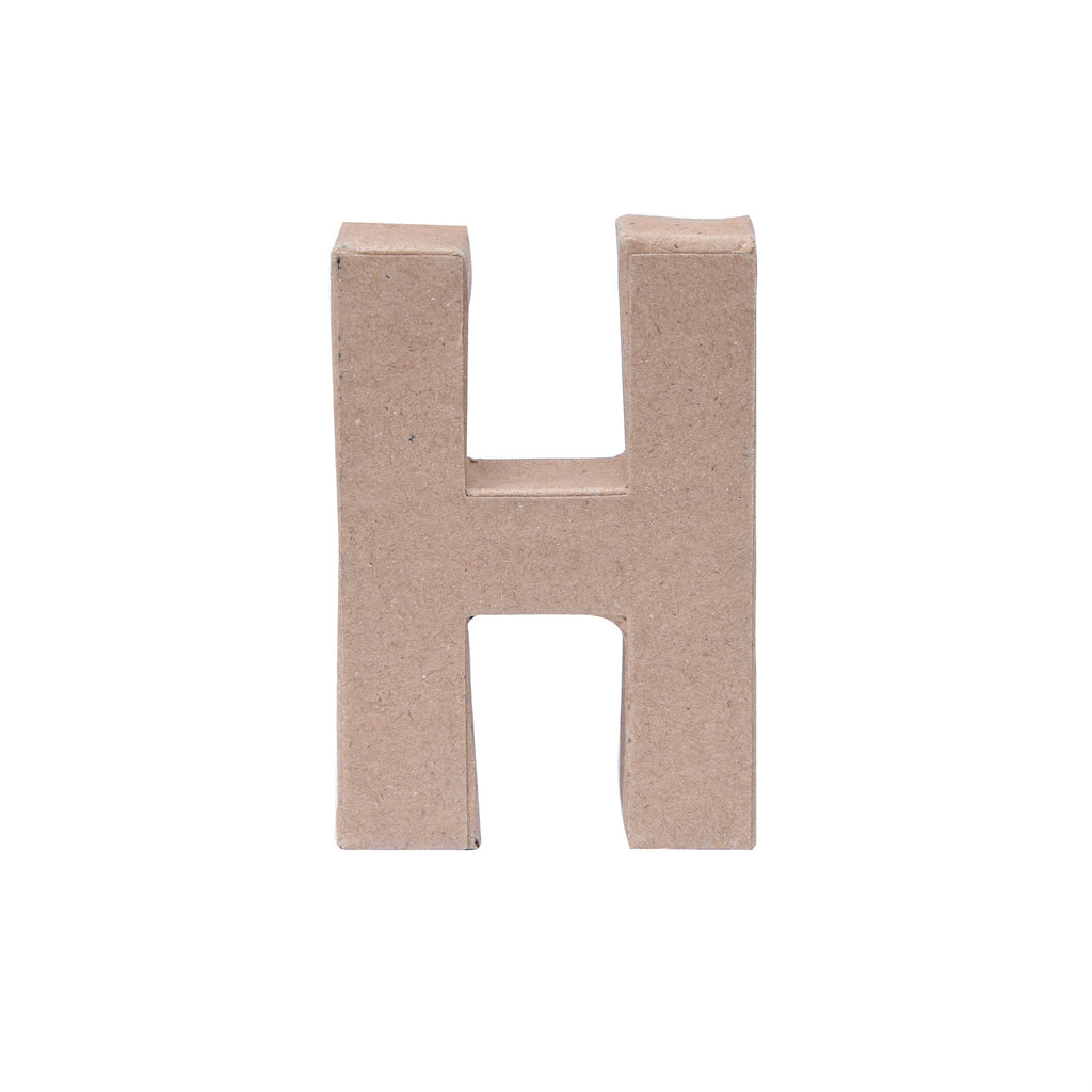 Paper Mache Alphabet H Approx 2.6 X 4 X 0.78Inch 1Pc Lb