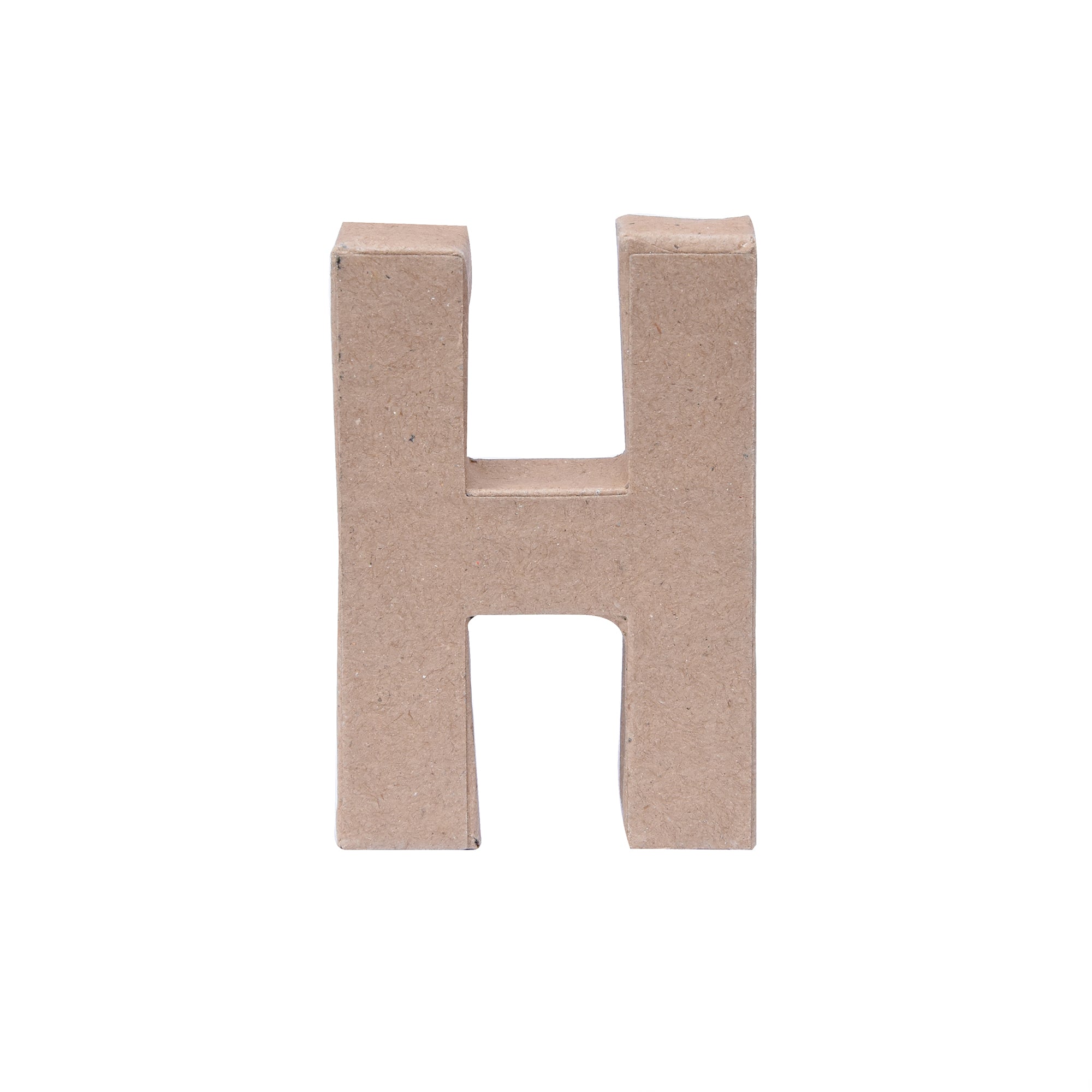 Paper Mache Alphabet H Approx 2.6 X 4 X 0.78Inch 1Pc Lb