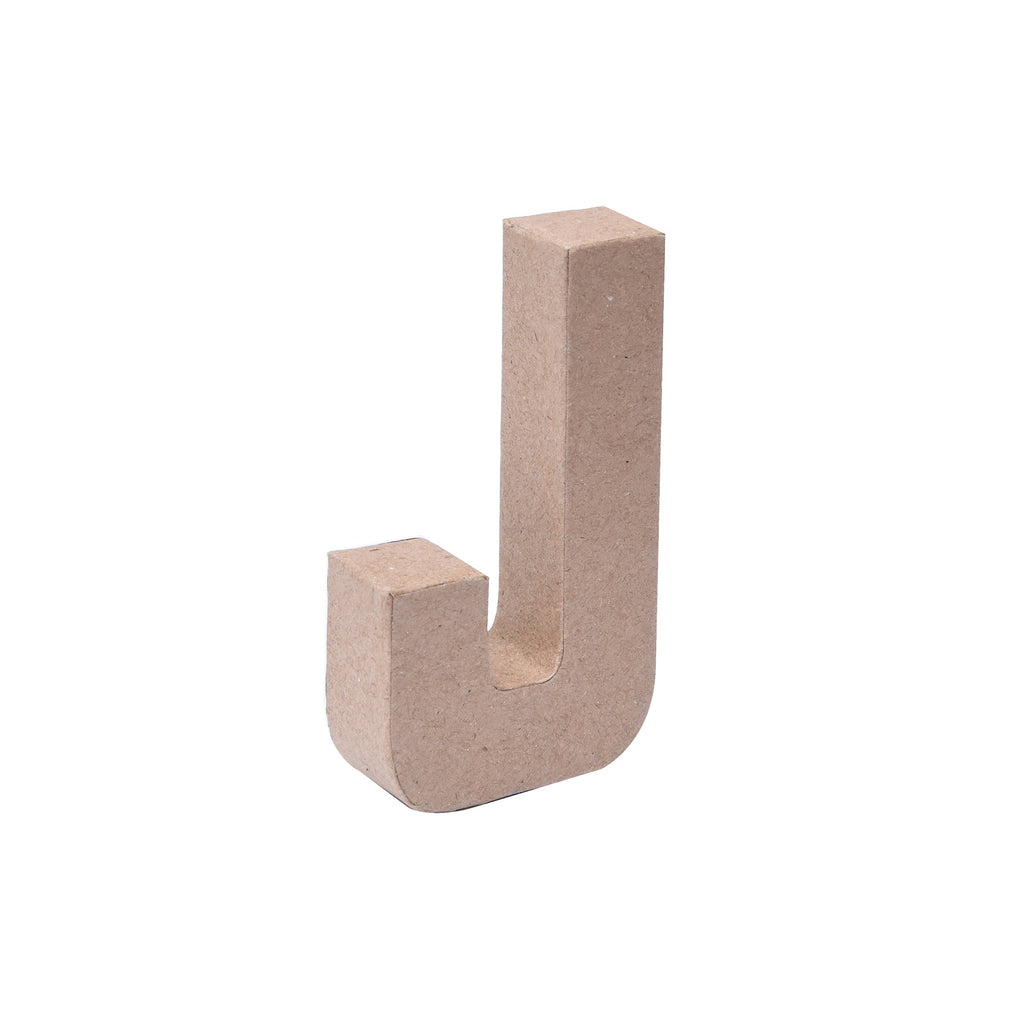 Paper Mache Alphabet J Approx 2.2 X 4 X 0.78Inch 1Pc Lb