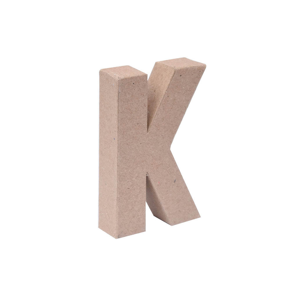 Paper Mache Alphabet K Approx 2.5 X 4 X 0.78Inch 1Pc Lb