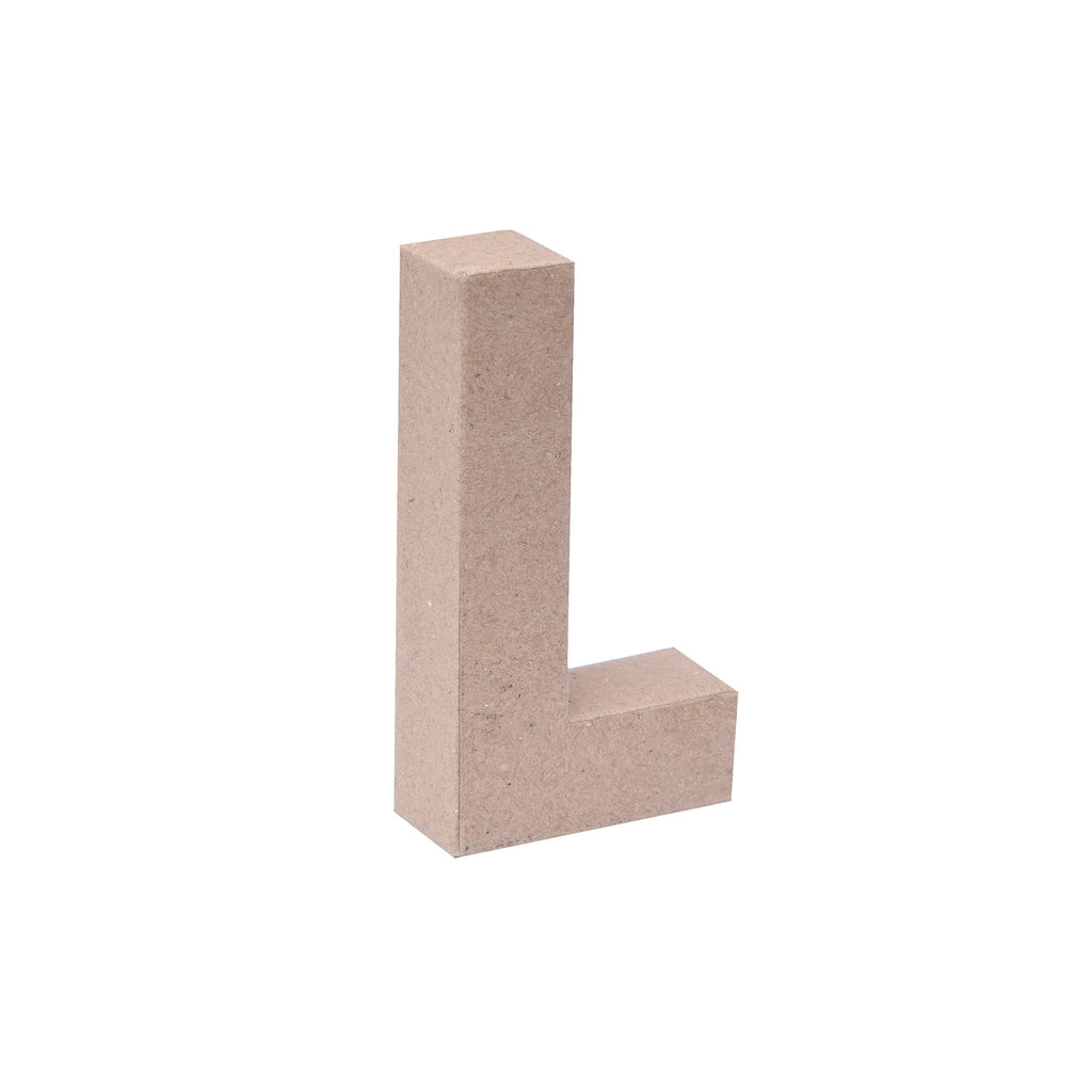 Paper Mache Alphabet L Approx 2.1 X 4 X 0.78Inch 1Pc Lb