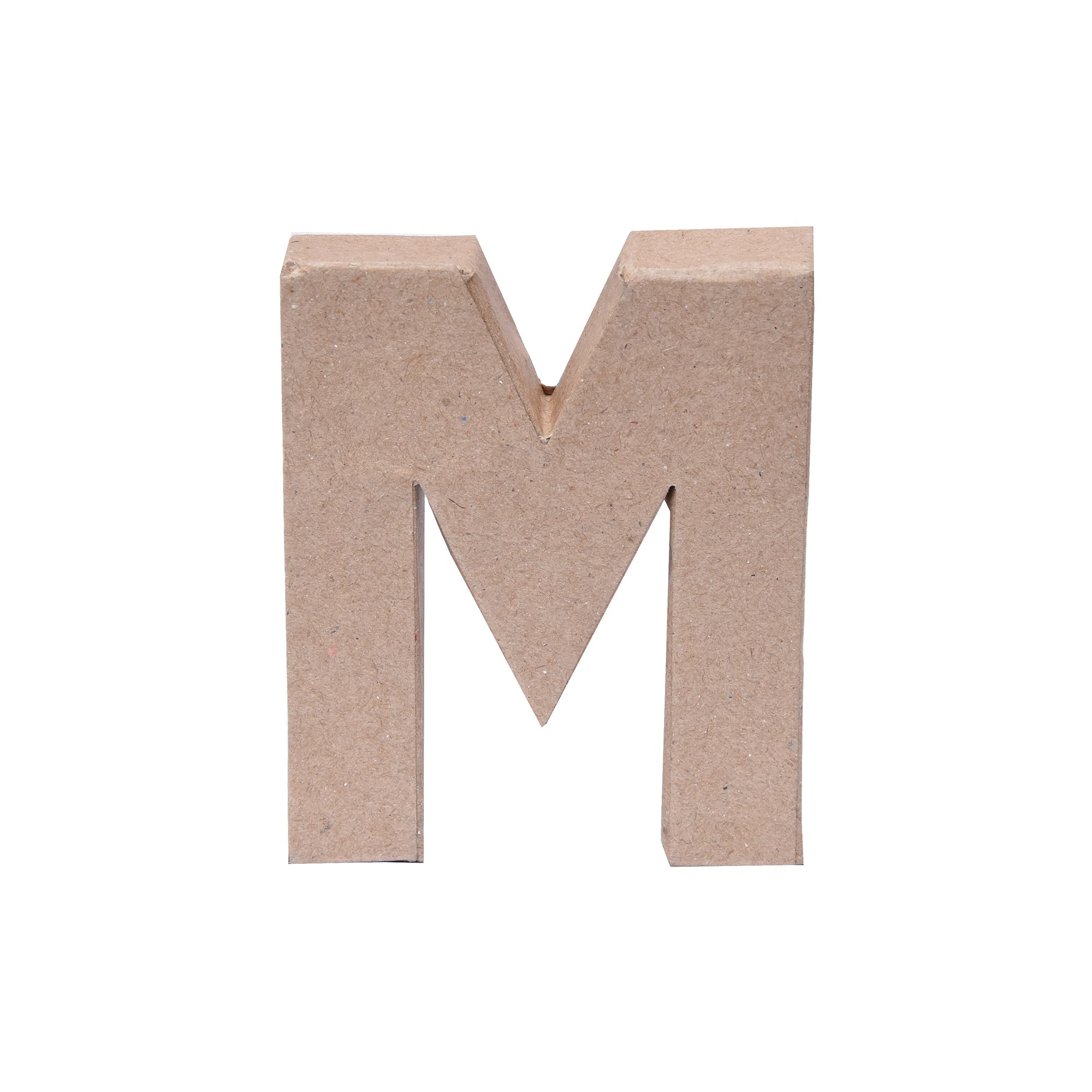 Paper Mache Alphabet M Approx 3.2 X 4 X 0.78Inch 1Pc Lb