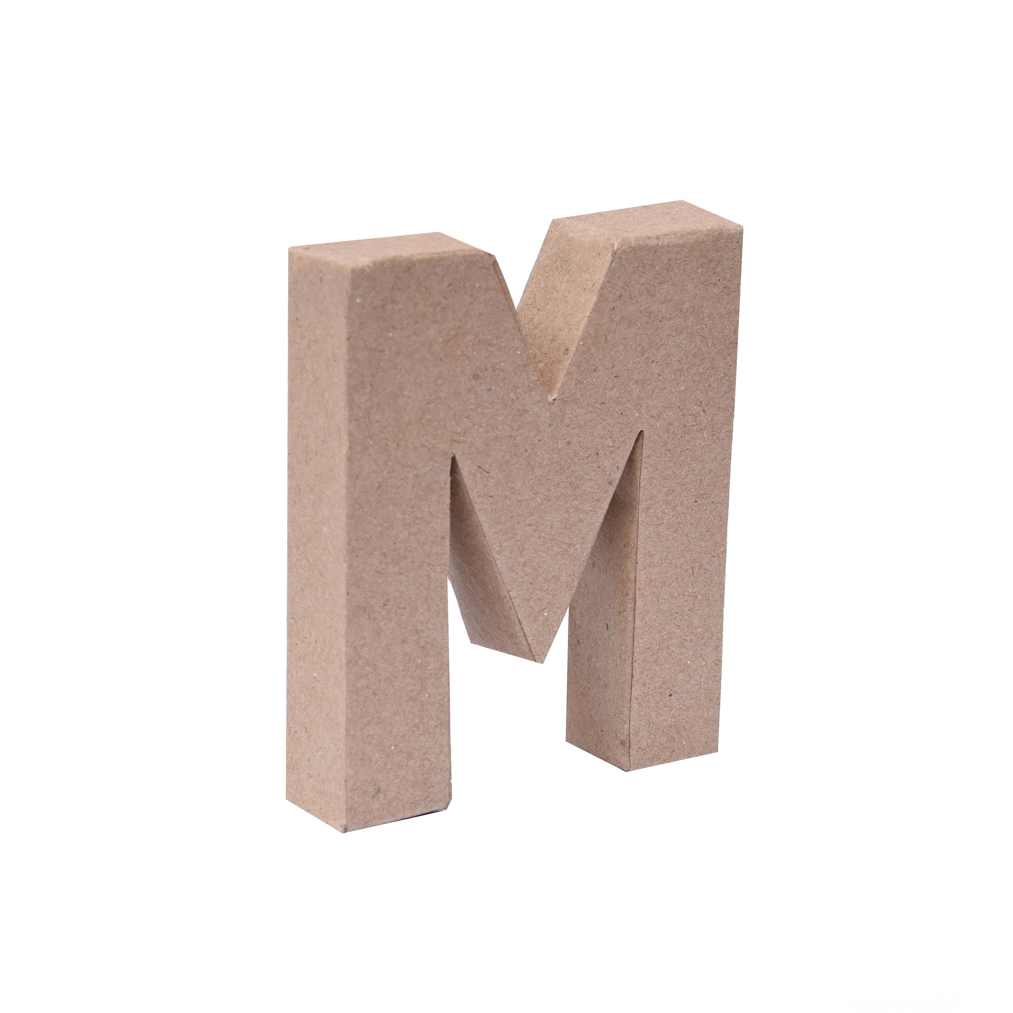 Paper Mache Alphabet M Approx 3.2 X 4 X 0.78Inch 1Pc Lb