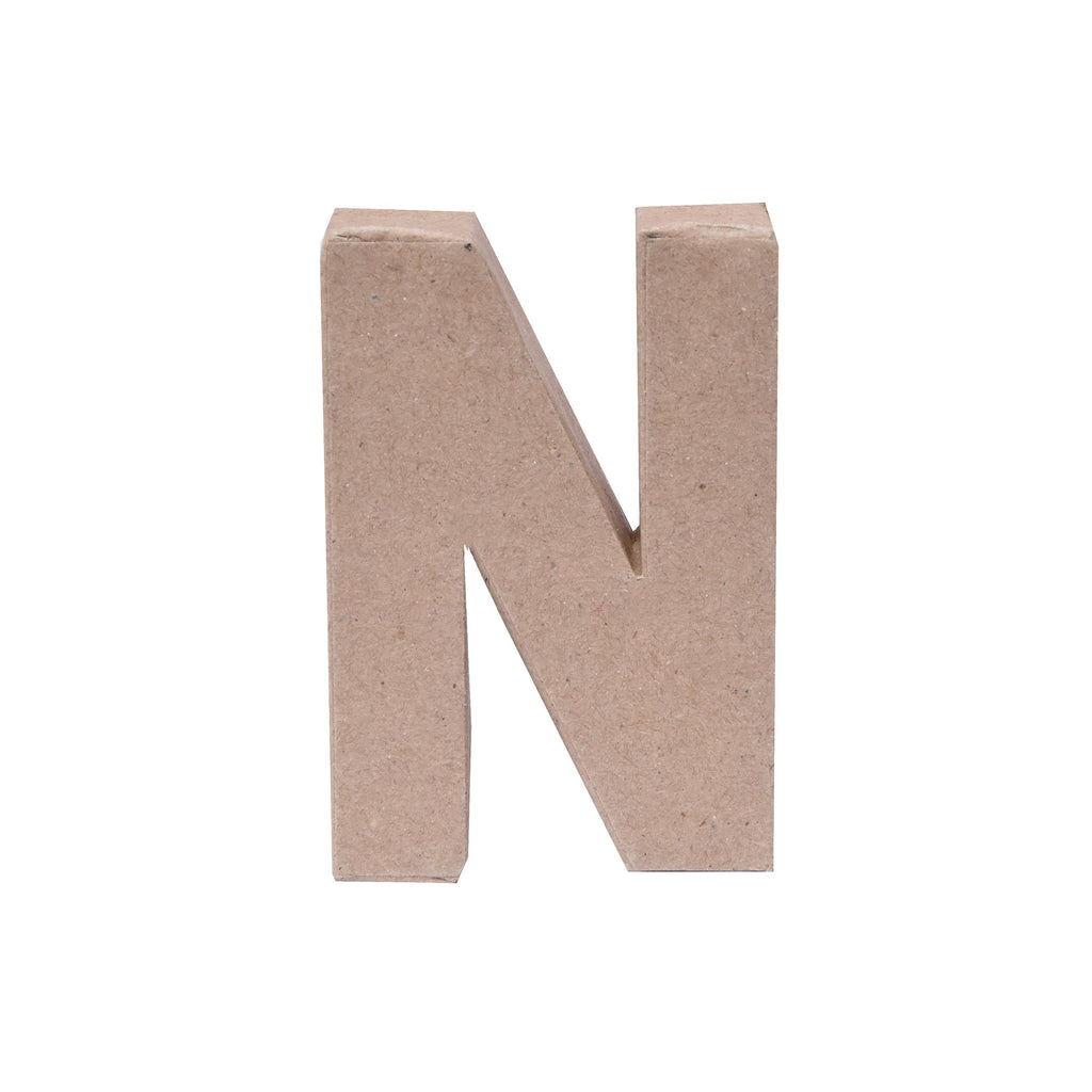 Paper Mache Alphabet N Approx 2.7 X 4 X 0.78Inch 1Pc Lb