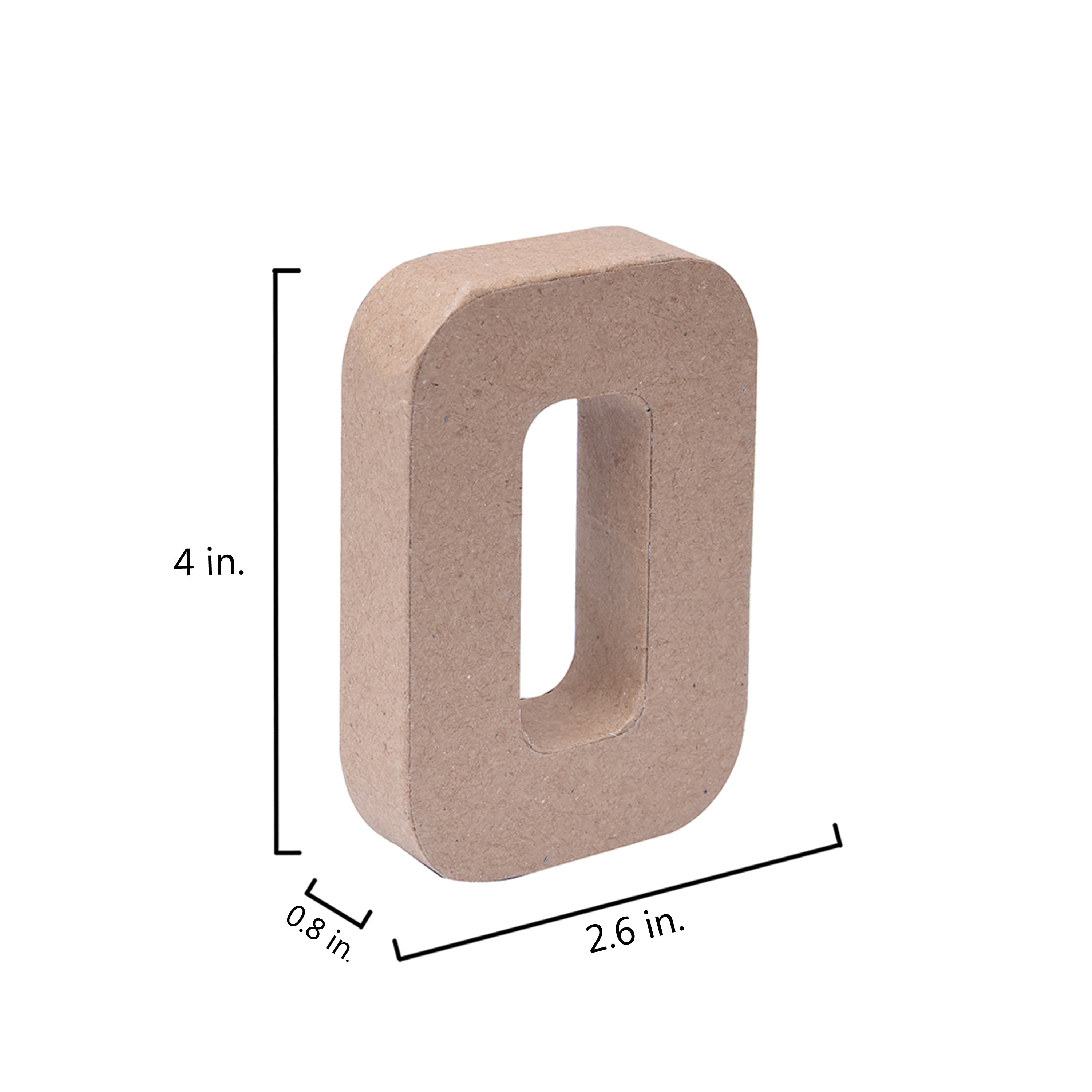 Paper Mache Alphabet O Approx 2.6 X 4 X 0.78Inch 1Pc Lb