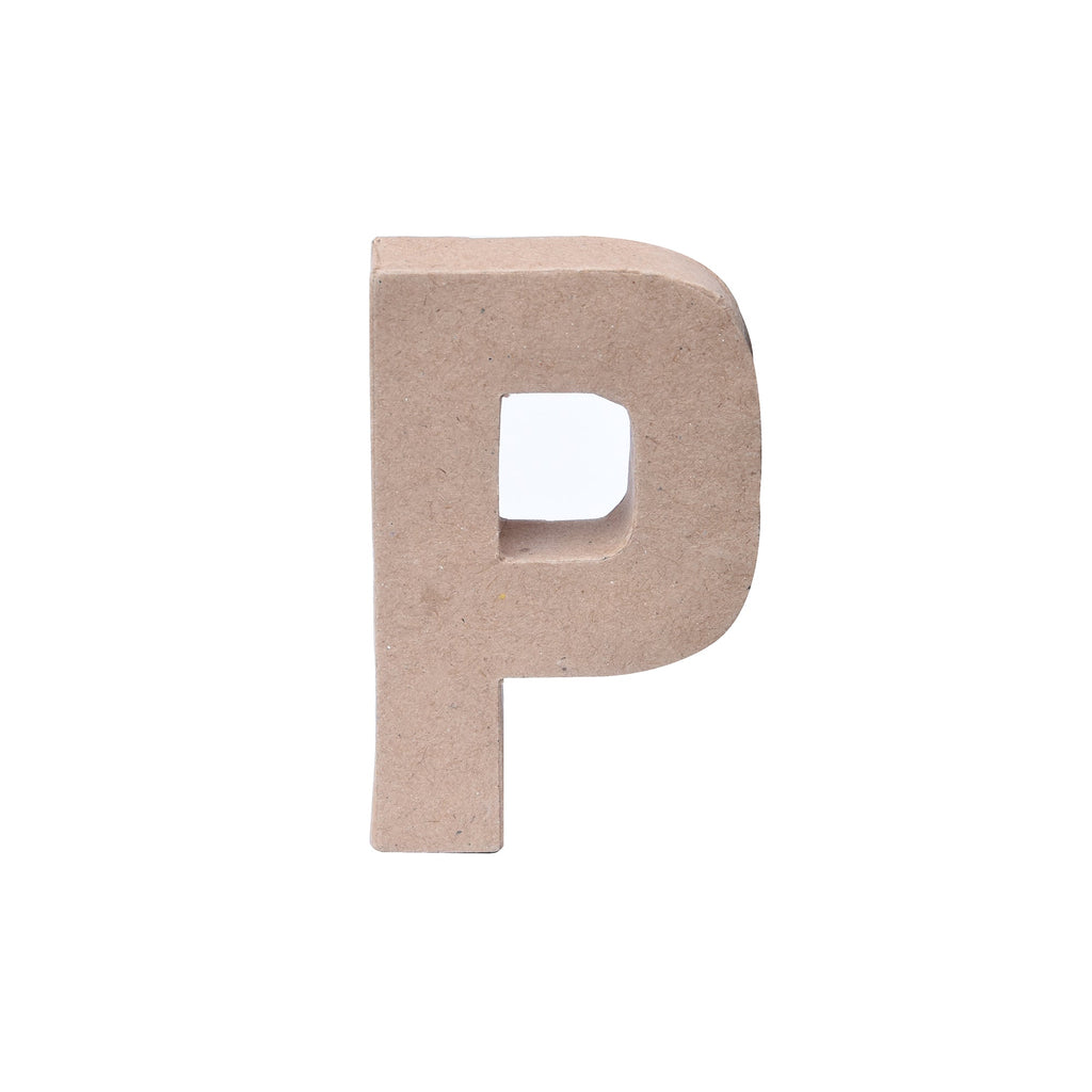 Paper Mache Alphabet P Approx 2.5 X 4 X 0.78Inch 1Pc Lb