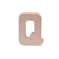 Paper Mache Alphabet Q Approx 3 X 4 X 0.78Inch 1Pc Lb
