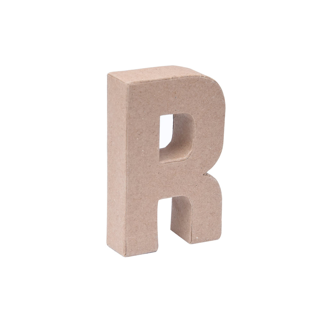 Paper Mache Alphabet R Approx 2.5 X 4 X 0.78Inch 1Pc Lb
