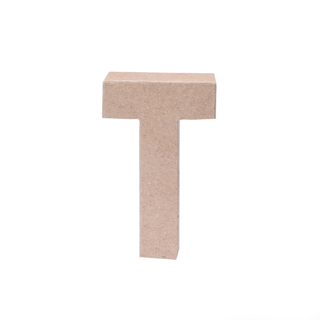 Paper Mache Alphabet T Approx 2.3 X 4 X 0.78Inch 1Pc Lb