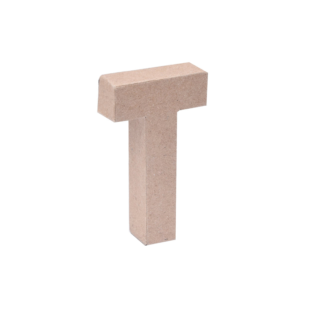 Paper Mache Alphabet T Approx 2.3 X 4 X 0.78Inch 1Pc Lb