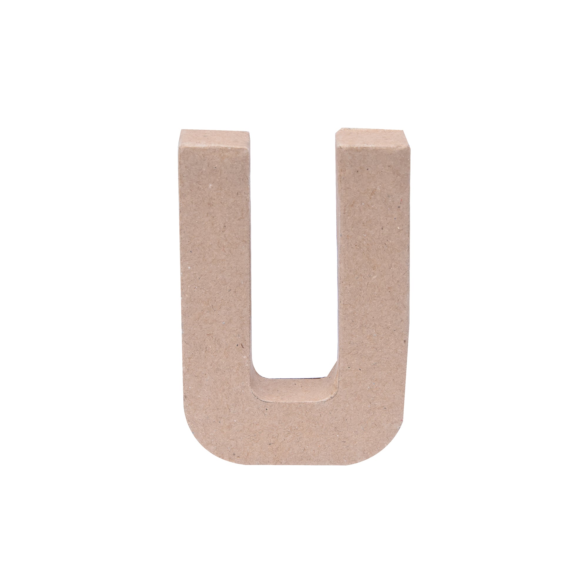 Paper Mache Alphabet U Approx 2.7 X 4 X 0.78Inch 1Pc Lb