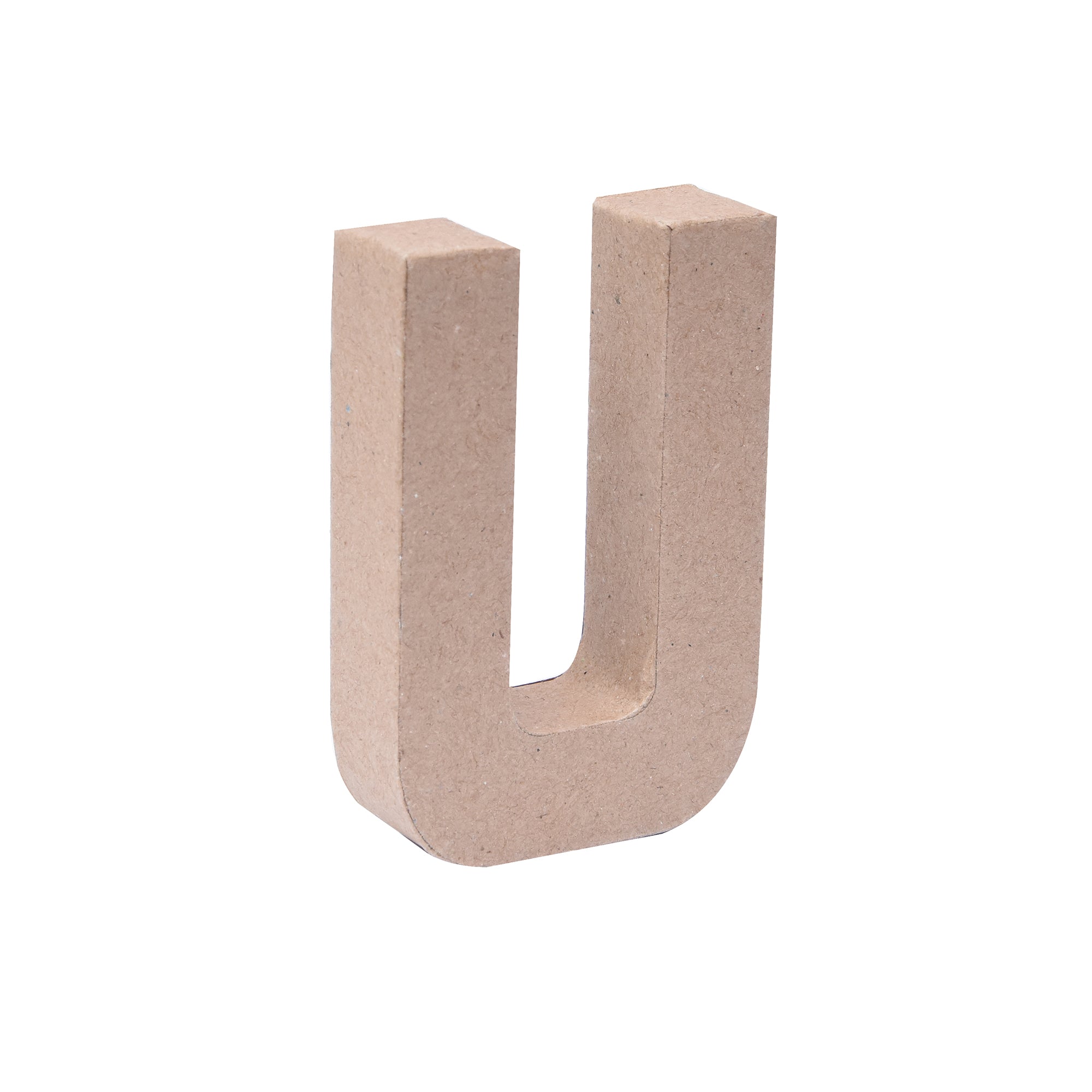 Paper Mache Alphabet U Approx 2.7 X 4 X 0.78Inch 1Pc Lb