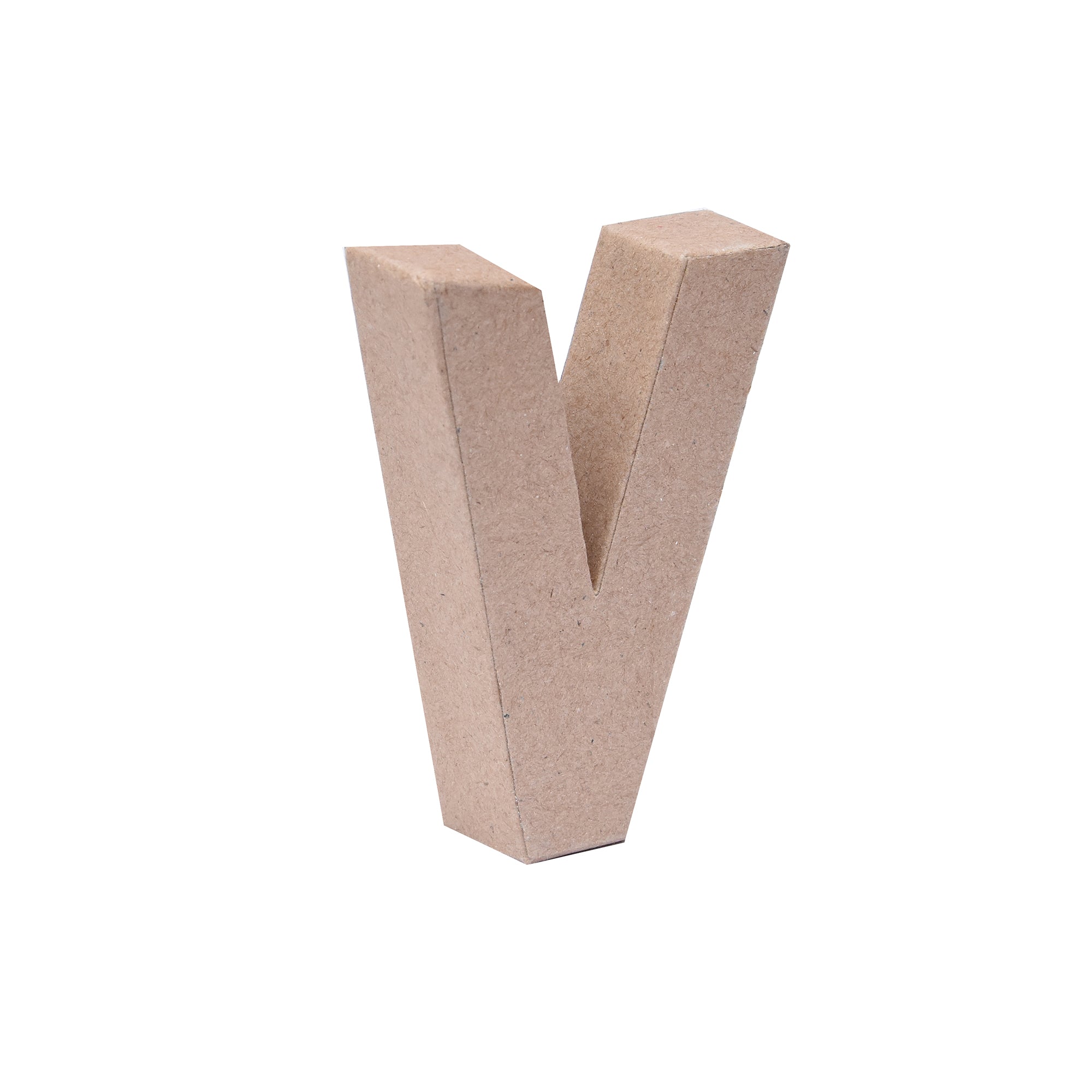 Paper Mache Alphabet V Approx 2.8 X 4 X 0.78Inch 1Pc Lb