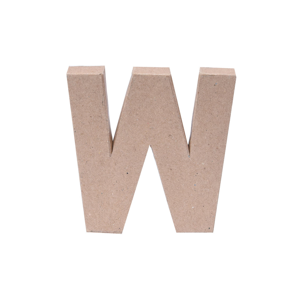 Paper Mache Alphabet W Approx 4 X 4 X 0.78Inch 1Pc Lb