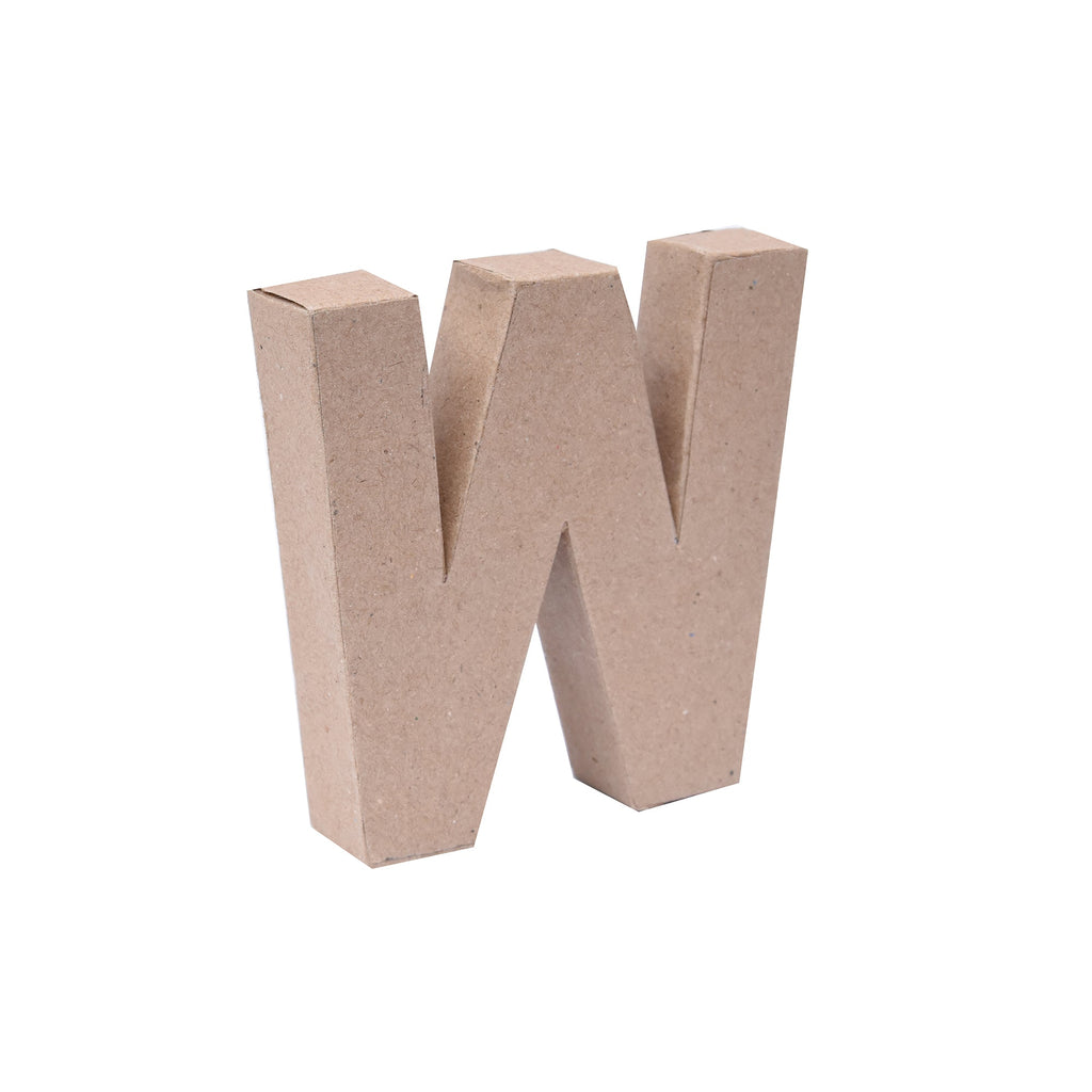 Paper Mache Alphabet W Approx 4 X 4 X 0.78Inch 1Pc Lb