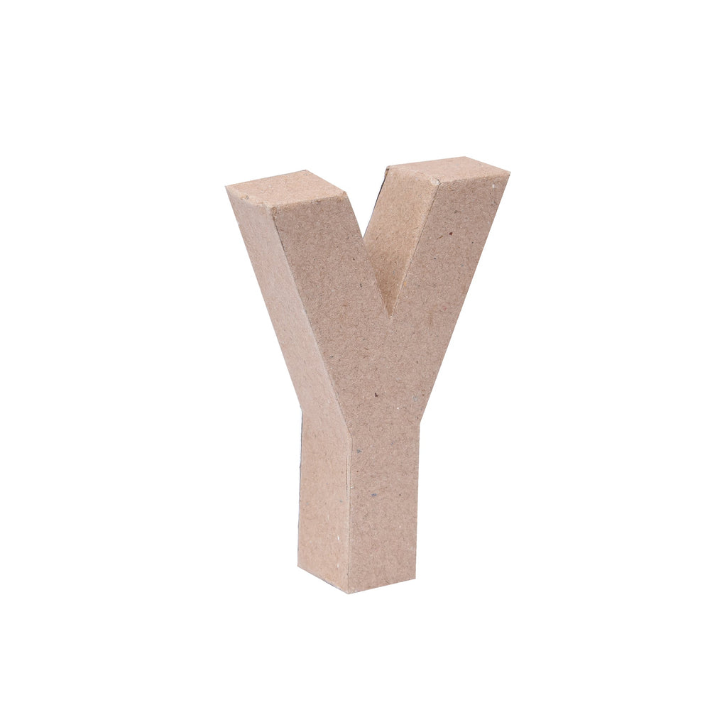Paper Mache Alphabet Y Approx 2.8 X 4 X 0.78Inch 1Pc Lb