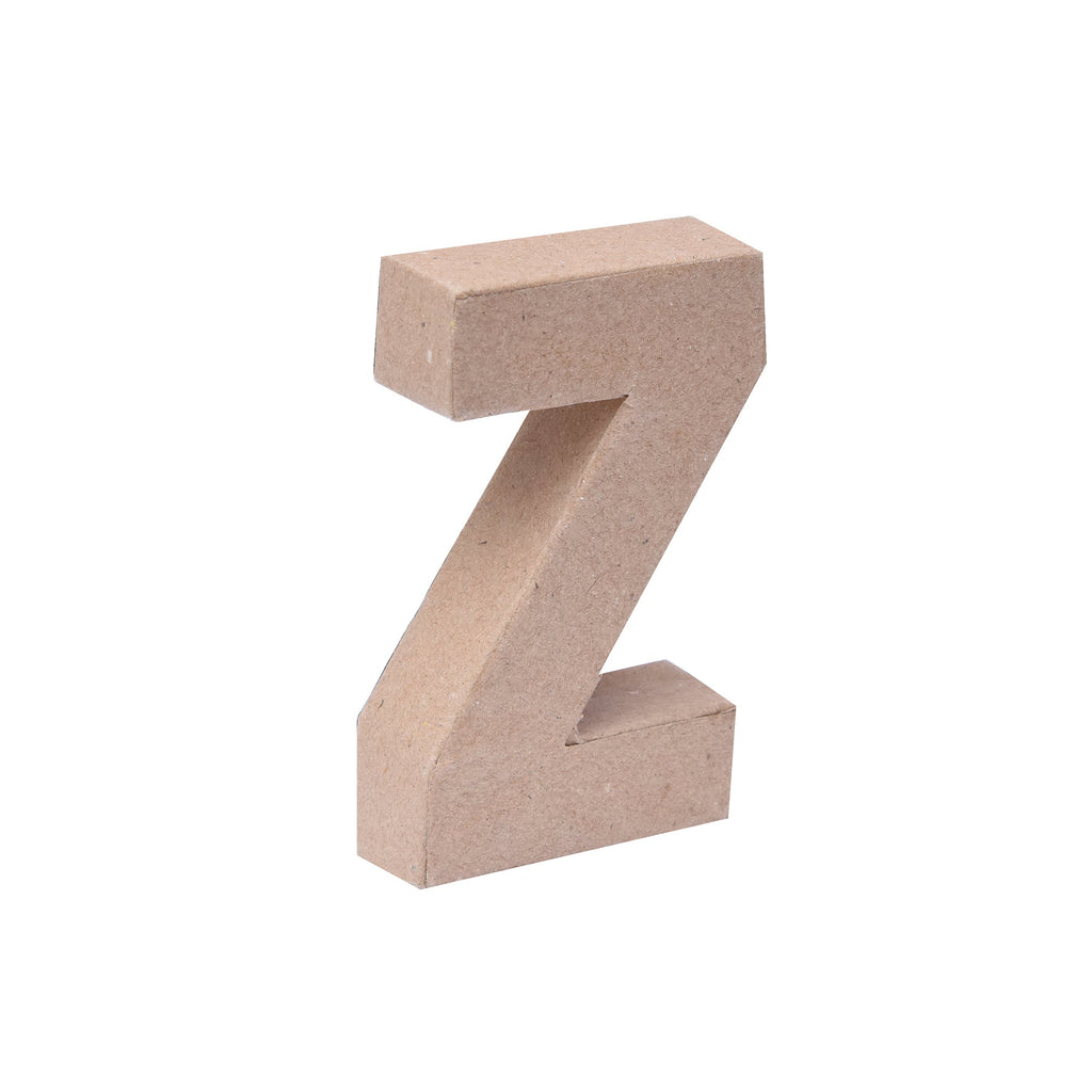 Paper Mache Alphabet Z Approx 2.4 X 4 X 0.78Inch 1Pc Lb