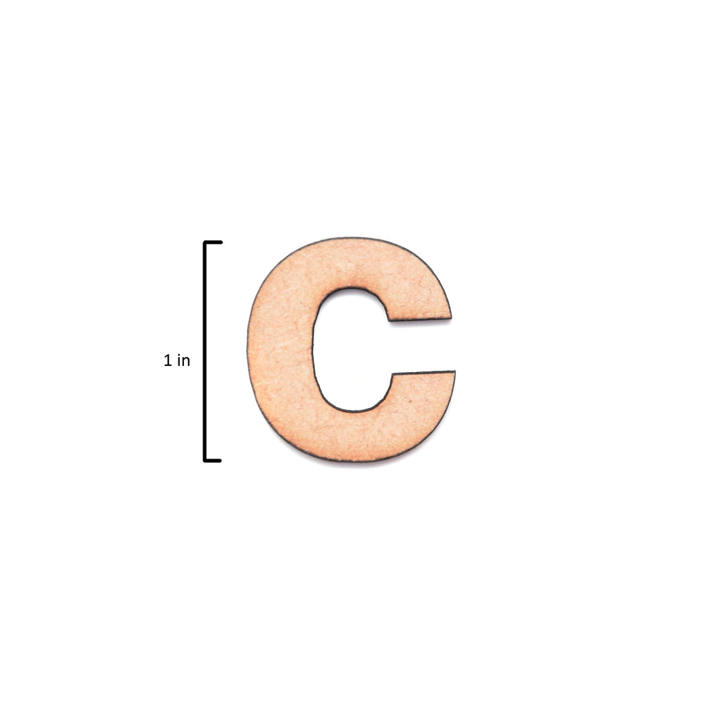 MDF Alphabet Upper Case C 1Inch 2Mm Thick 1Pc