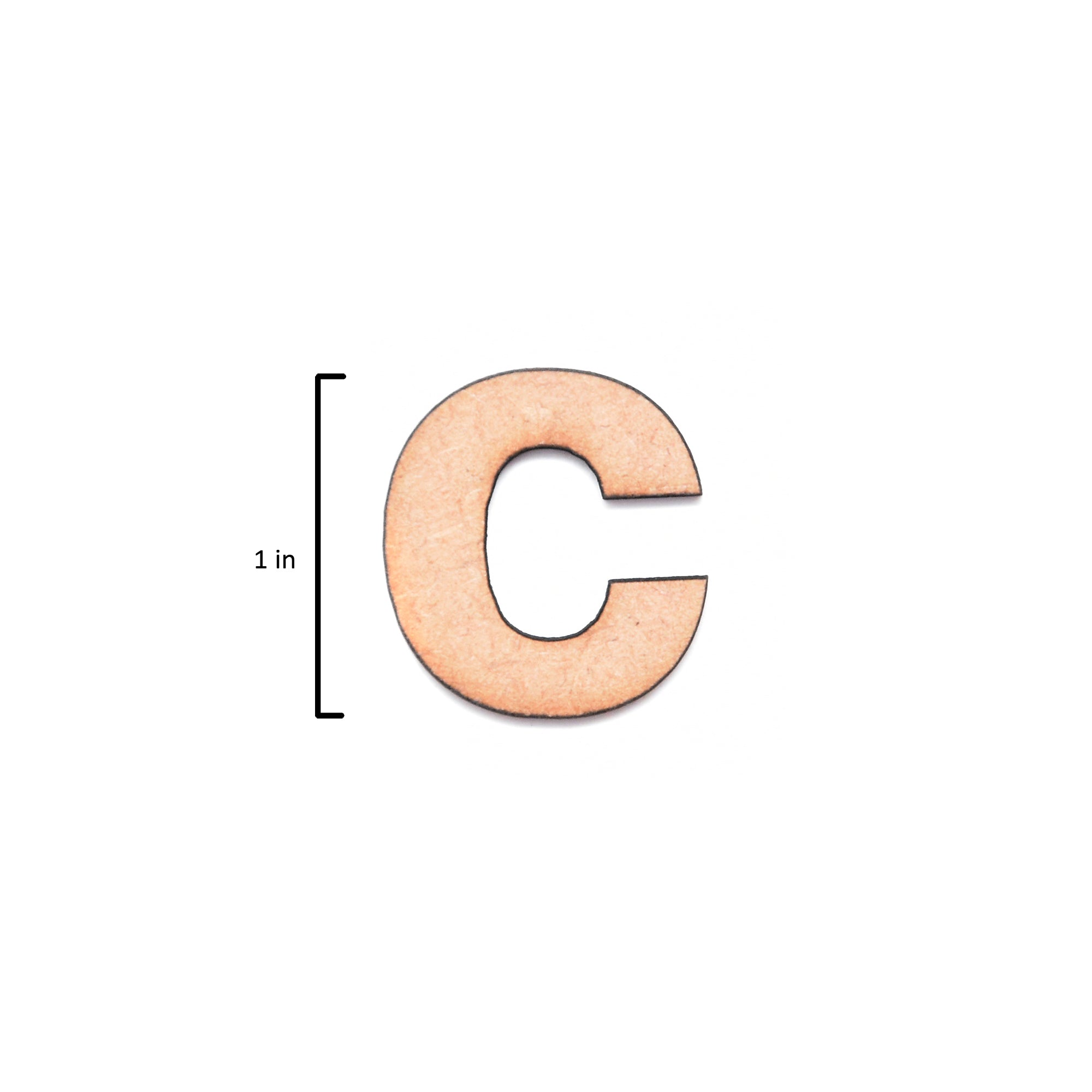 MDF Alphabet Upper Case C 1Inch 2Mm Thick 1Pc