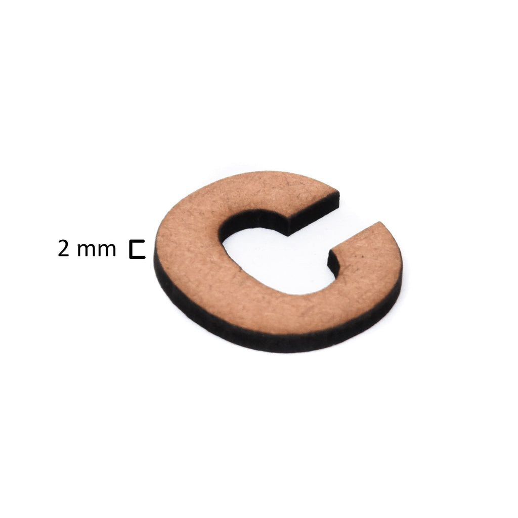MDF Alphabet Upper Case C 1Inch 2Mm Thick 1Pc