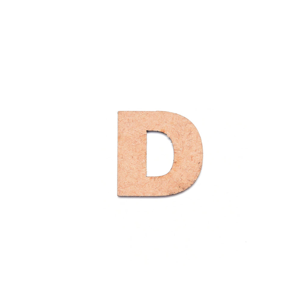 MDF Alphabet Upper Case D 1Inch 2Mm Thick 1Pc