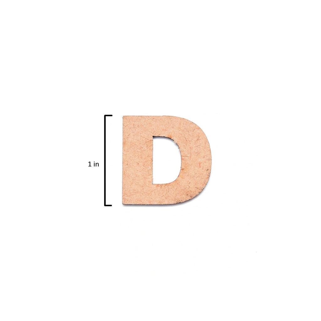 MDF Alphabet Upper Case D 1Inch 2Mm Thick 1Pc