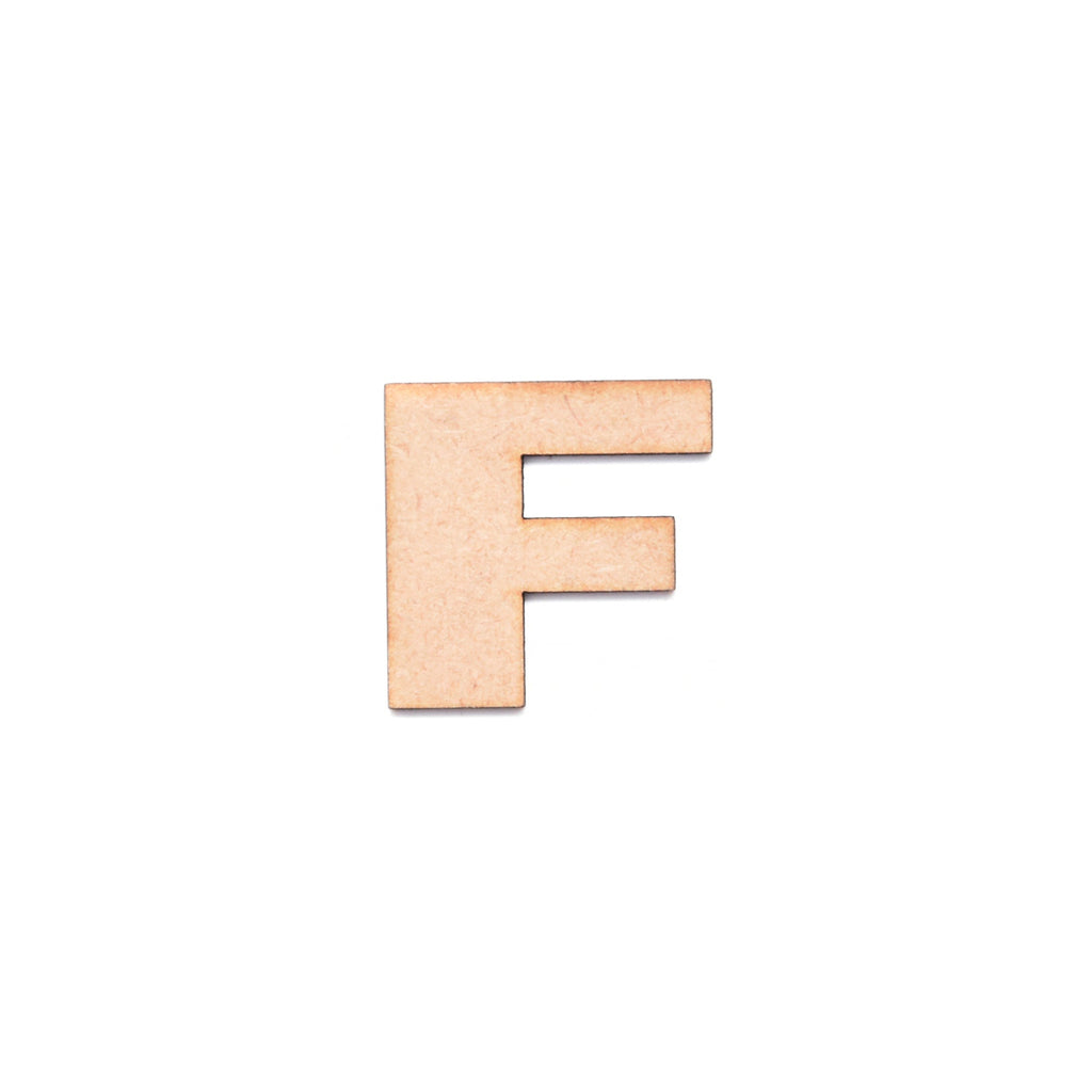 MDF Alphabet Upper Case F 1Inch 2Mm Thick 1Pc