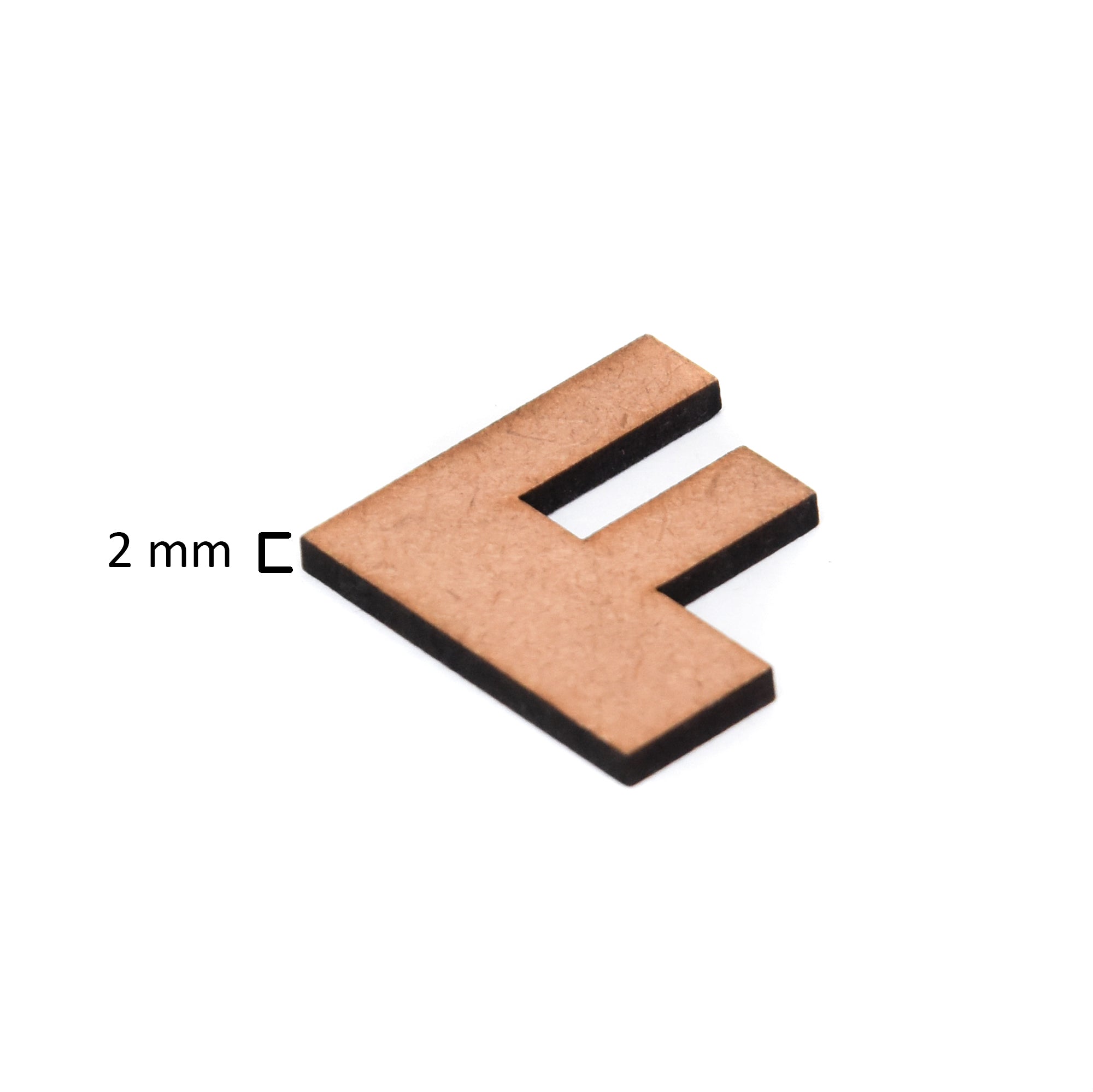 MDF Alphabet Upper Case F 1Inch 2Mm Thick 1Pc